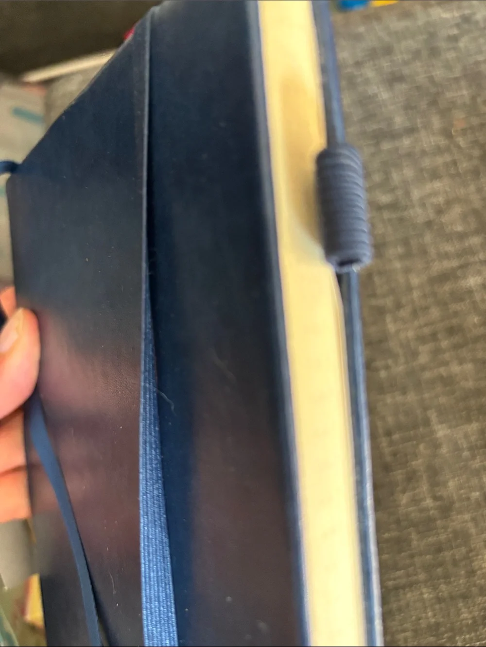HOMEBOBO Navy Faux Leather Notebook with Elastic Strap